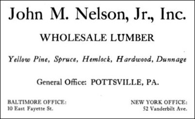 John M. Nelson, Jr., Inc. advertisement