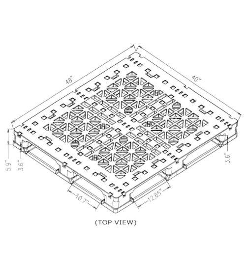 GL-4840-FP-5RodSHD Plastic Pallet - Photo 3