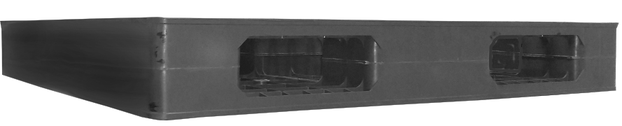 2-way entry plastic pallet in black