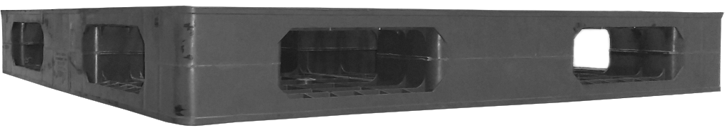 4-way entry plastic pallet in black