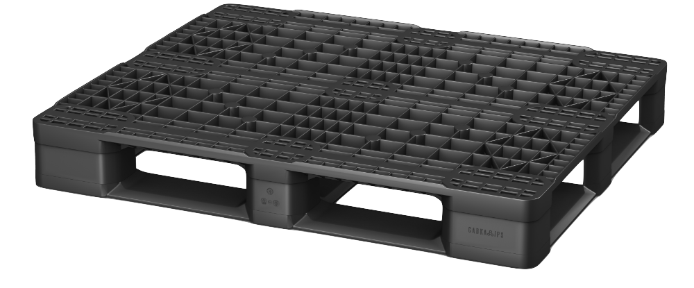 48x40 plastic pallet in black