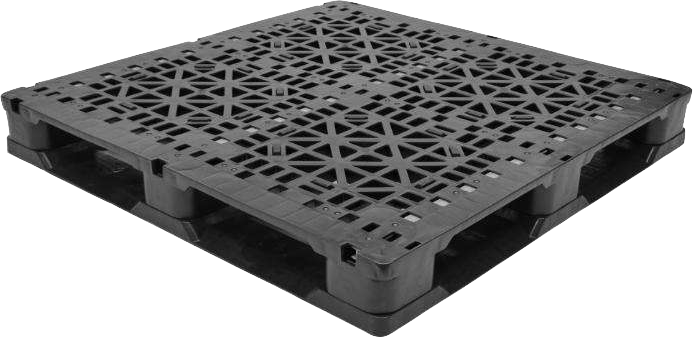48x48 plastic drum pallet in black