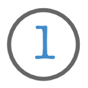 number 1 in circle icon