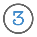 number 3 in circle icon