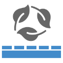 pallet with recycling icon