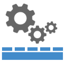 pallet with gears icon