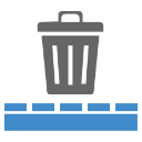 pallet with trashcan icon