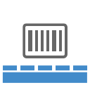 pallet with piggy barcode icon