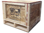 Panel Wood Crate with External Cleats