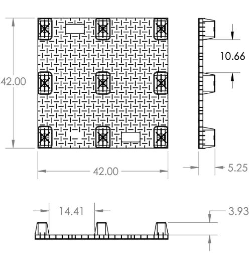 CT-4242-N-42SQCD-C Plastic Pallet - Photo 3