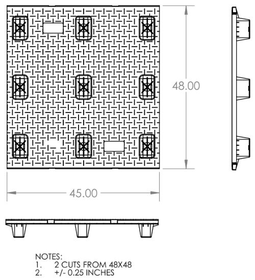 CT-4845-N-CD32lbs Plastic Pallet - Photo 3