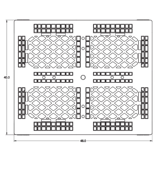 DE4840FP-RACXFDA Plastic Pallet - Photo 3