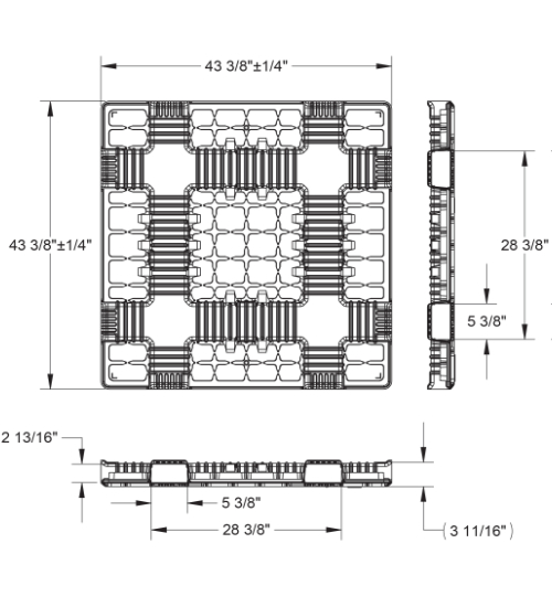 NPP-4343-TE-BulkBagPal Plastic Pallet - Photo 6