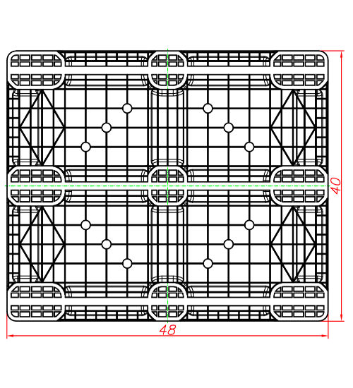 NPP-4840-3R-E3OD-FDA Plastic Pallet - Photo 3