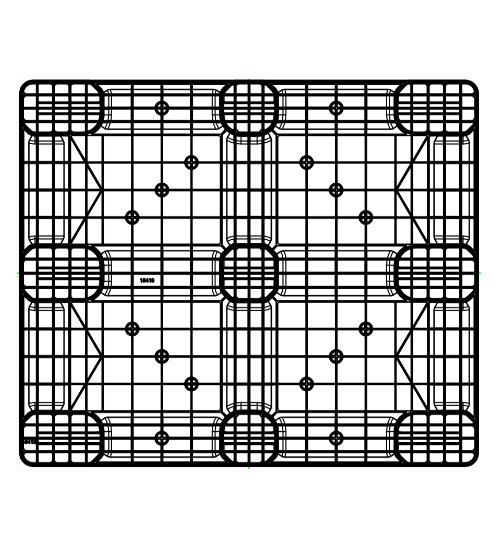 NPP-4840-FP-E6CD-3Rod Plastic Pallet - Photo 4