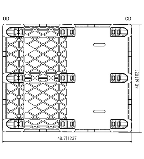 NPP-4840-N-100PECD Plastic Pallet - Photo 3