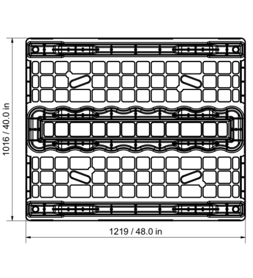 NPP-4840-N-RN21lbs Plastic Pallet - Photo 2