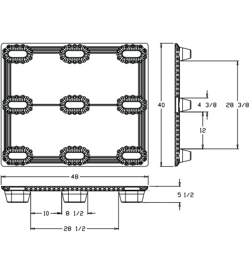 TE-4840-N-TDC1 Plastic Pallet - Photo 2