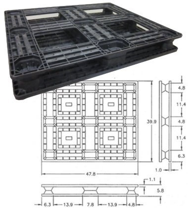 UP-1210-FP-OCIISFv1 Plastic Pallet - Photo 1