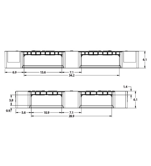 UP-4840-FP-RACX Plastic Pallet - Photo 3