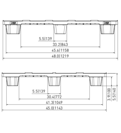 UP-4845-N-530ACM Plastic Pallet - Photo 5