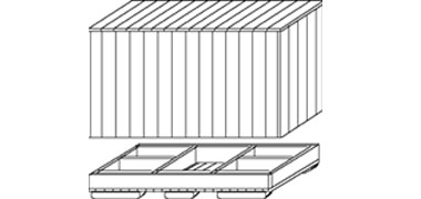 NWC-CRSL-IC Solid Lumber Panel Crate w/Int Cleats